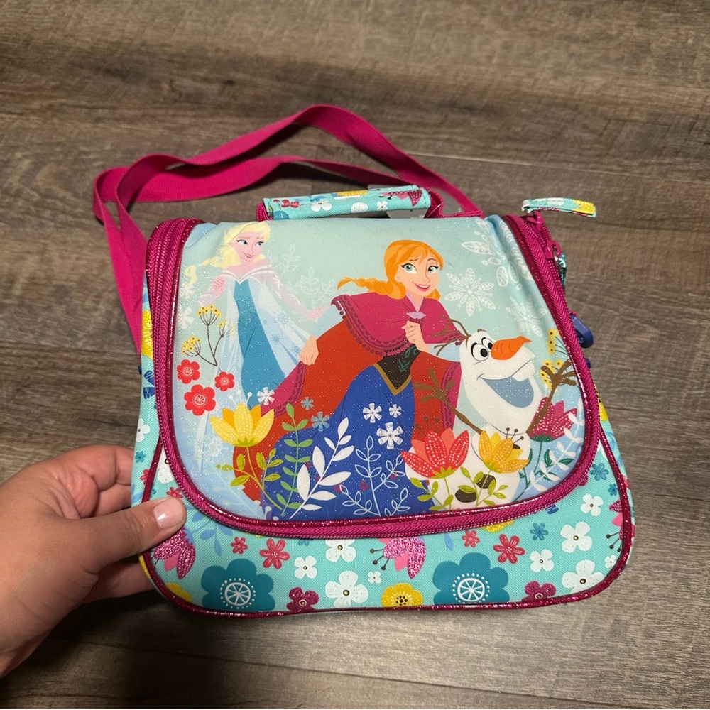 Disney Frozen Floral Lunch Bag with Pink Strap